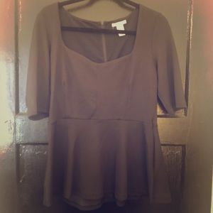 Black Peplum H&M Top